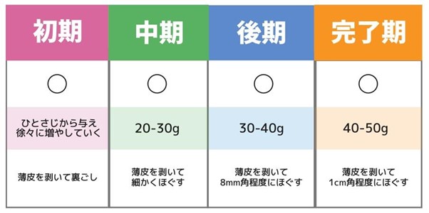 【月齢別】みかんの1回摂取目安量と大きさ